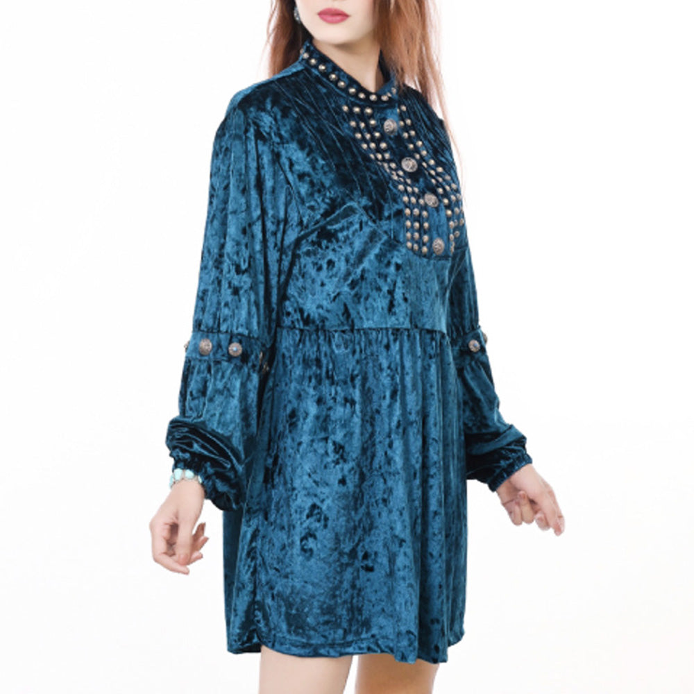 ADDR009 Fabric Women shirt Jacket Dress Tunic Ladies Girl Top