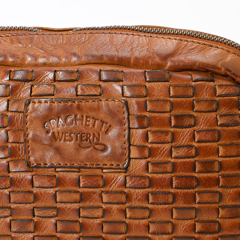 SWL107 Montavio - Leather Basket Weave Clutch