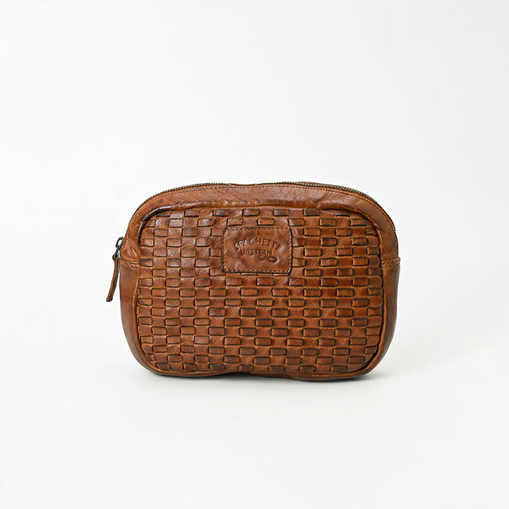 SWL107 Montavio - Leather Basket Weave Clutch