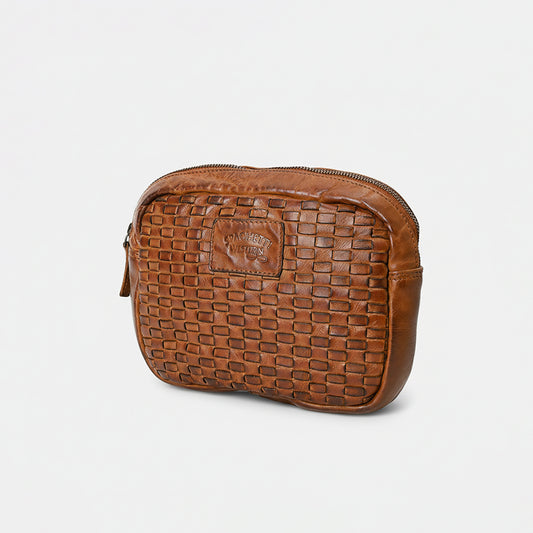 SWL107 Montavio - Leather Basket Weave Clutch