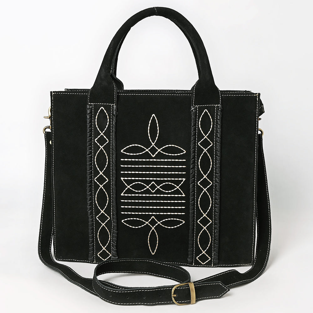 ADBGA607 Western Tote Bag-Genuine Leather with Hand-Stitched Detailing