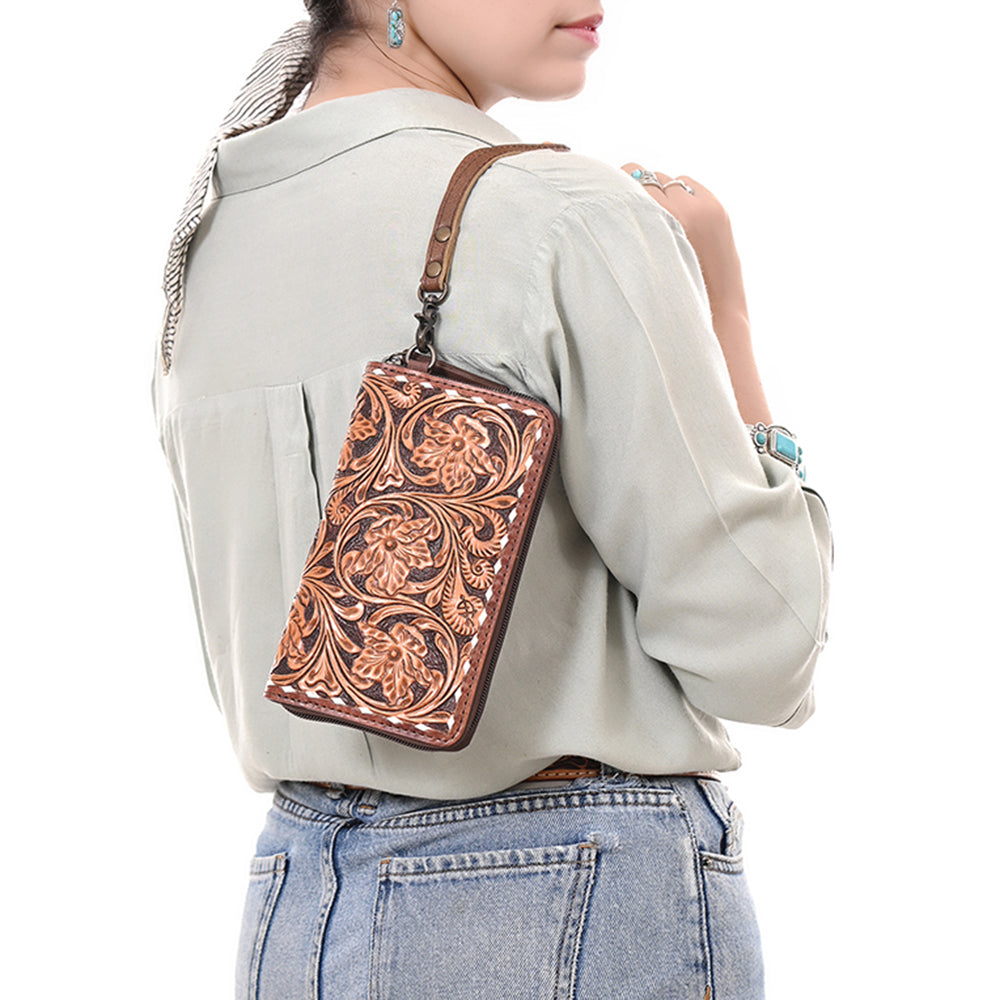 ADBG1591 Wristlet Genuine Western Leather Women Bag