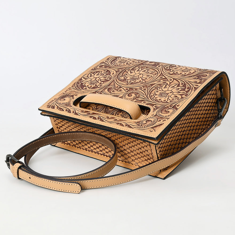 ADBGZ890 Tooled Leather Crossbody Bag with Handle Slot & Strap | American Darling