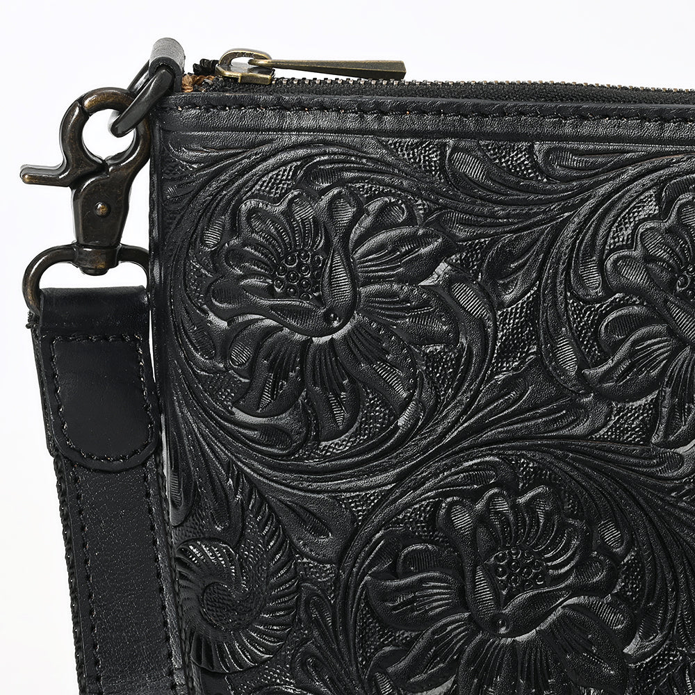 ADBGZ892A Black Tooled Leather Crossbody Bag | American Darling