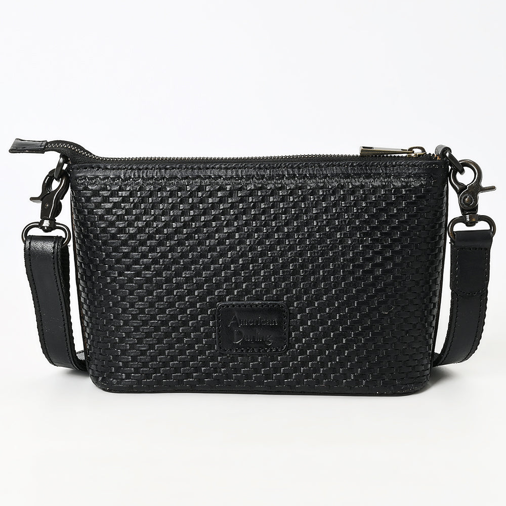 ADBGZ892A Black Tooled Leather Crossbody Bag | American Darling