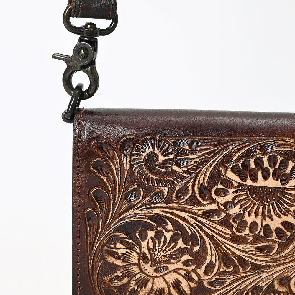 ADBGZ893 Tooled Leather Wallet Crossbody | American Darling