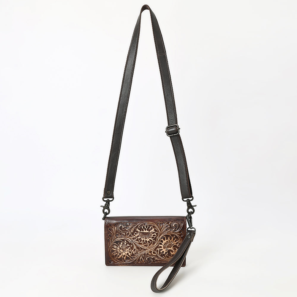 ADBGZ893 Tooled Leather Wallet Crossbody | American Darling