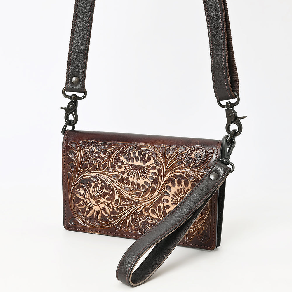 ADBGZ893 Tooled Leather Wallet Crossbody | American Darling