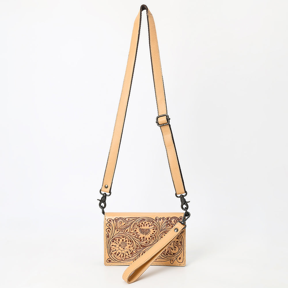 ADBGZ893 Tooled Leather Wallet Crossbody | American Darling