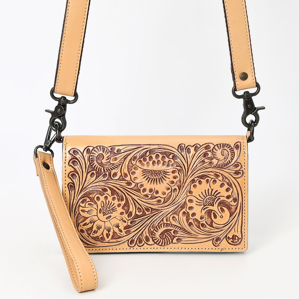 ADBGZ893 Tooled Leather Wallet Crossbody | American Darling