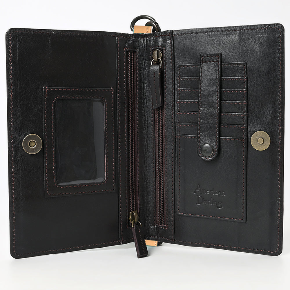 ADBGZ893 Tooled Leather Wallet Crossbody | American Darling