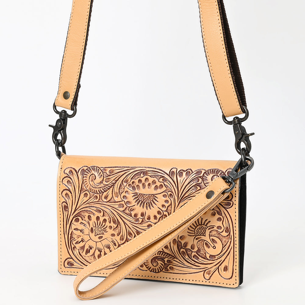 ADBGZ893 Tooled Leather Wallet Crossbody | American Darling