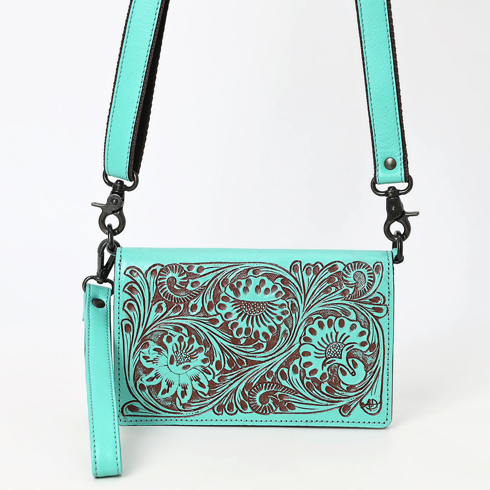 ADBGZ893 Tooled Leather Wallet Crossbody | American Darling