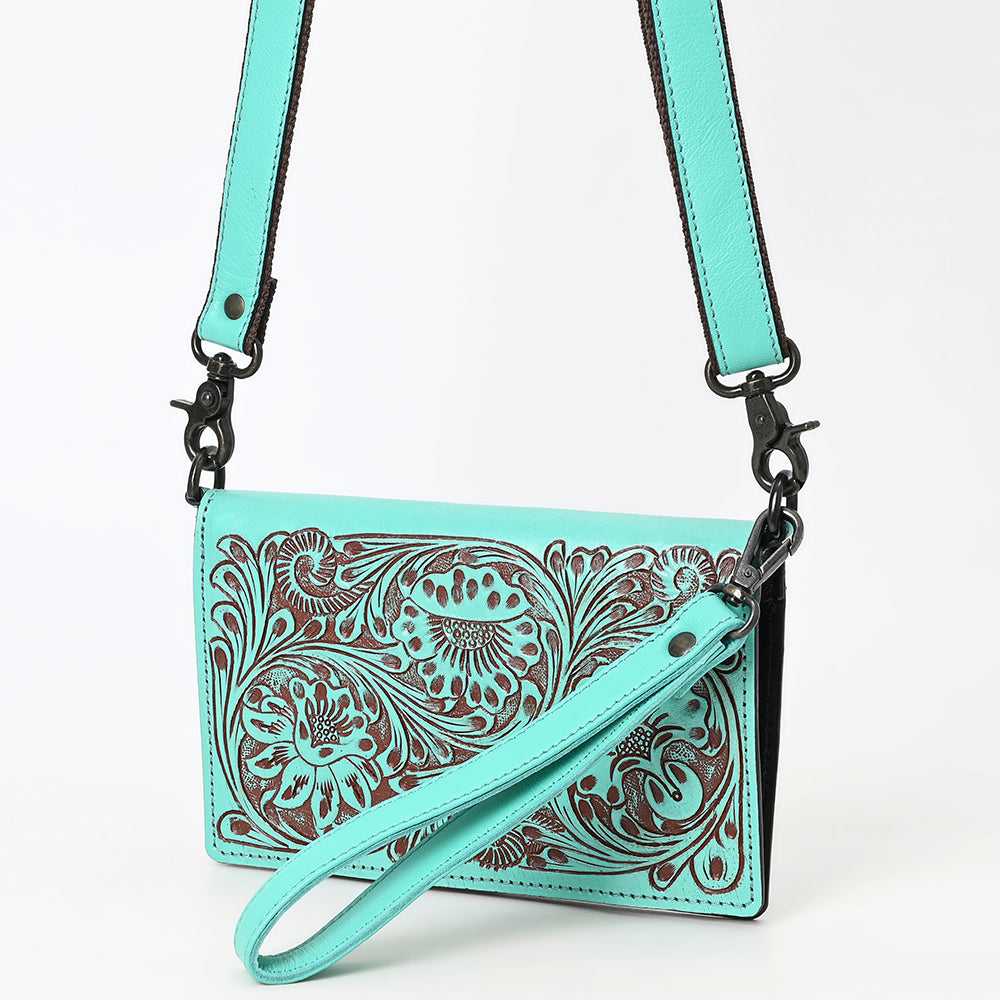 ADBGZ893 Tooled Leather Wallet Crossbody | American Darling