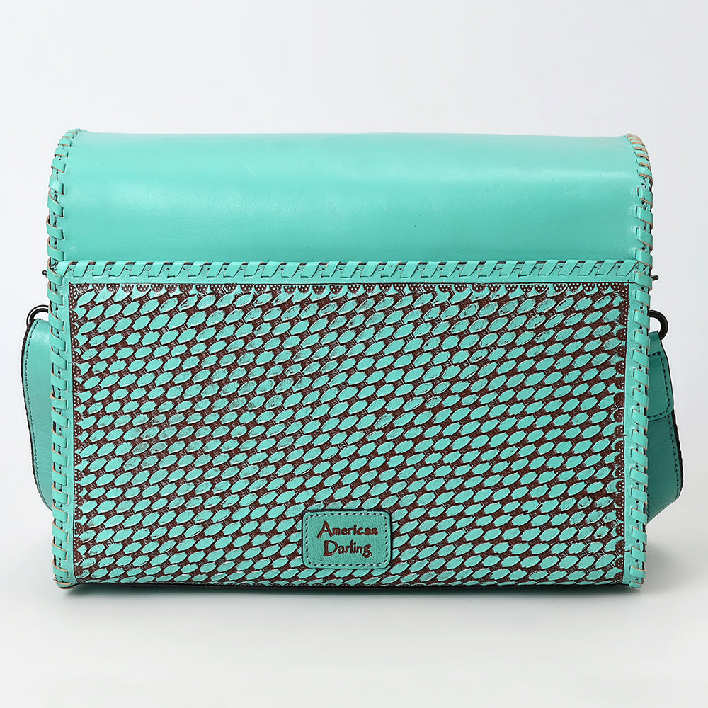 ADBGZ894 Tooled Leather Messenger Crossbody Bag | American Darling