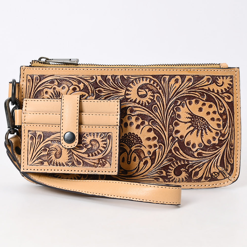 ADBGZ895 Tooled Leather Wristlet & Cardholder Set | American Darling