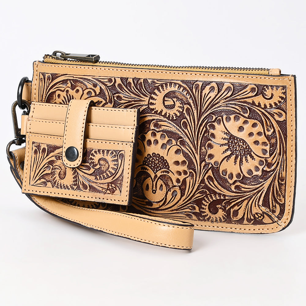 ADBGZ895 Tooled Leather Wristlet & Cardholder Set | American Darling