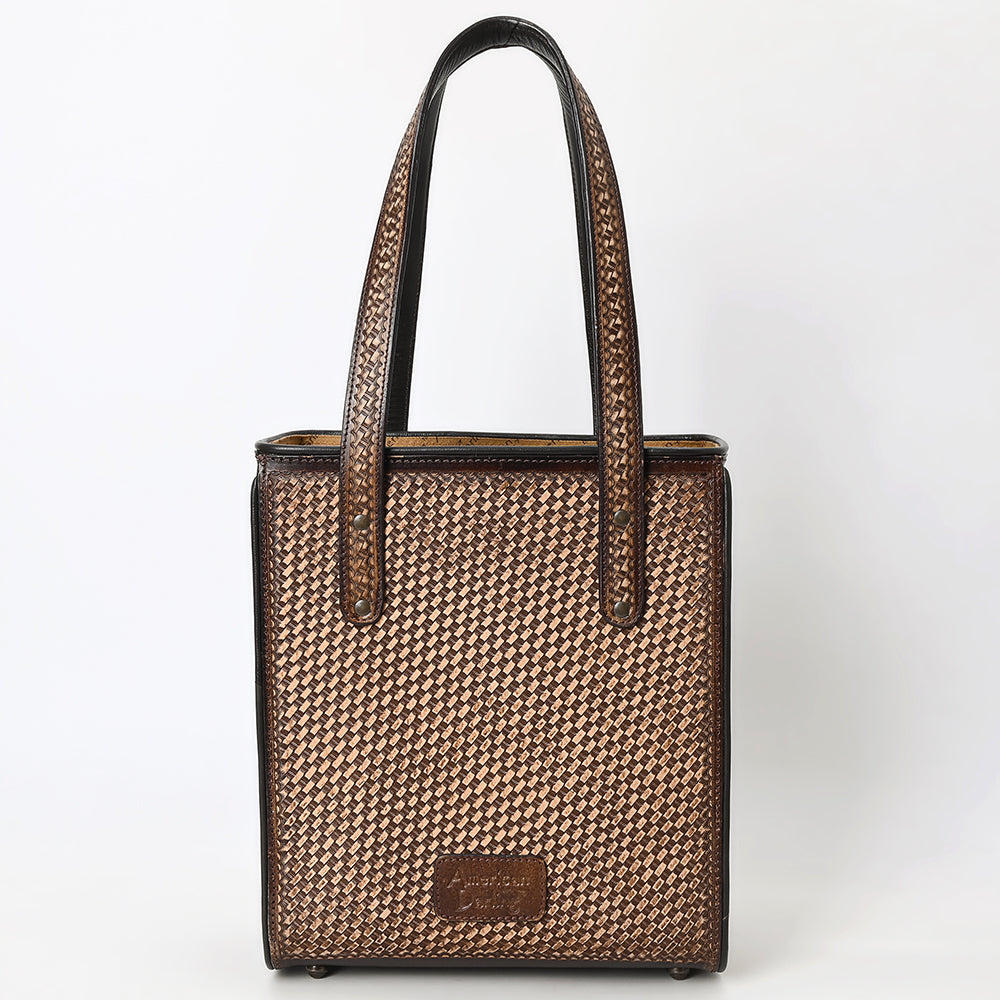ADBGZ896 Hand-Tooled Genuine Leather Western Tote Bag