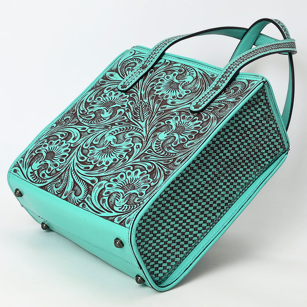 ADBGZ896 Hand-Tooled Genuine Leather Western Tote Bag