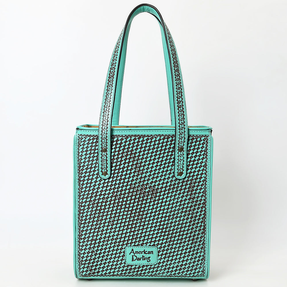ADBGZ896 Hand-Tooled Genuine Leather Western Tote Bag