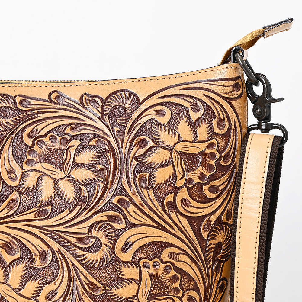ADBGZ898 Hand-Tooled Genuine Leather Western Messenger Bag