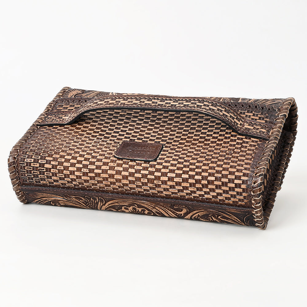 ADBGZ899 Hand-Tooled Genuine Leather Western Clutch Wallet