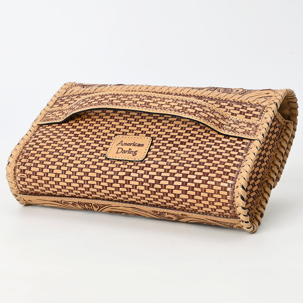 ADBGZ899 Hand-Tooled Genuine Leather Western Clutch Wallet