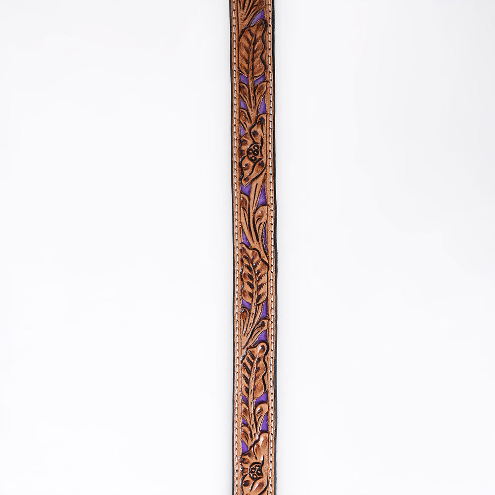 ADHTBR120 Hand tooled Genuine American Leather Hatband Unisex