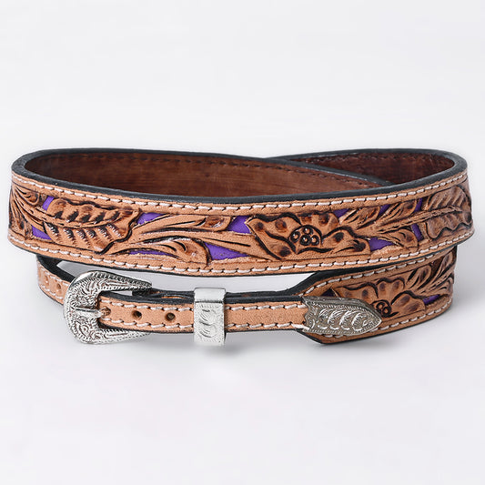 ADHTBR120 Hand tooled Genuine American Leather Hatband Unisex