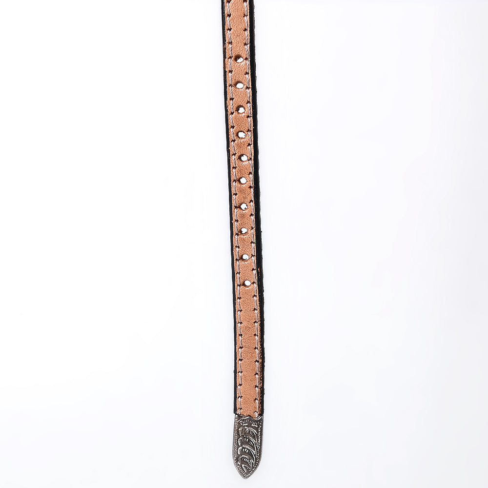 ADHTBR123 Hand tooled Genuine American Leather Hatband Unisex