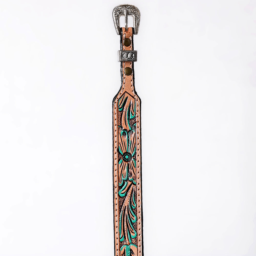 ADHTBR123 Hand tooled Genuine American Leather Hatband Unisex