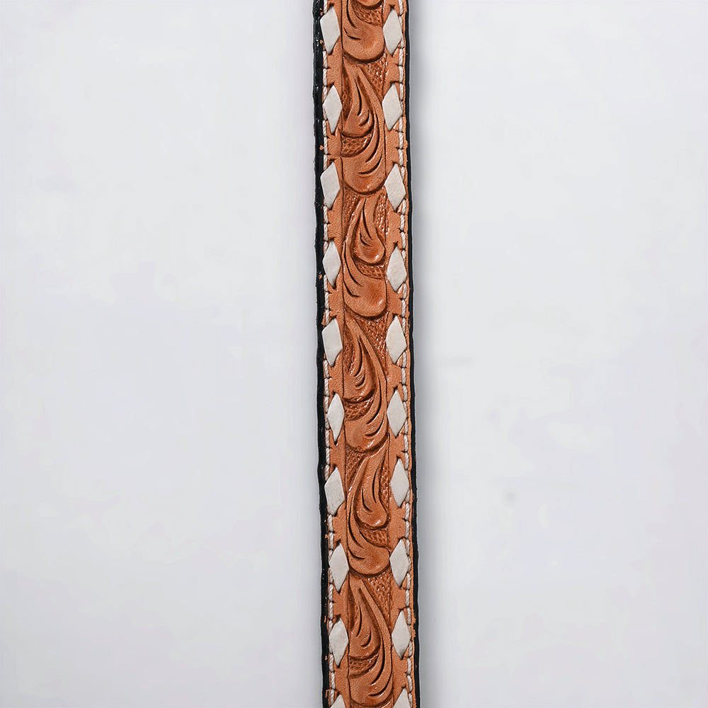 ADHTBR127 Hand tooled Genuine American Leather Hatband Unisex