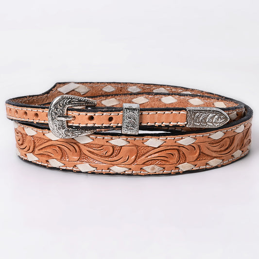 ADHTBR127 Hand tooled Genuine American Leather Hatband Unisex