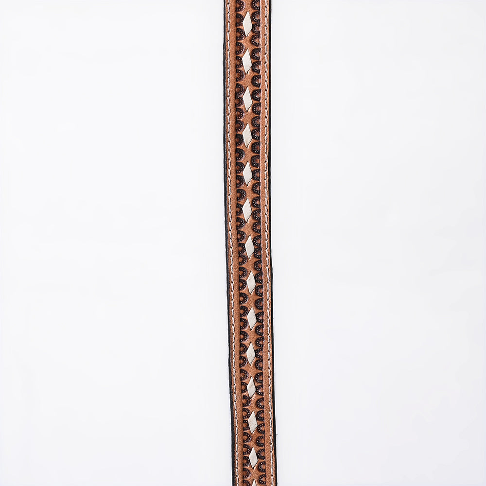 ADHTBR131 Hand tooled Genuine American Leather Hatband Unisex