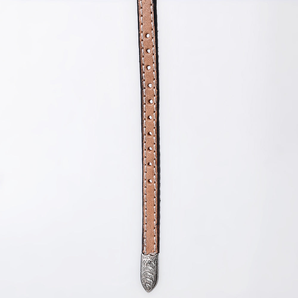 ADHTBR131 Hand tooled Genuine American Leather Hatband Unisex
