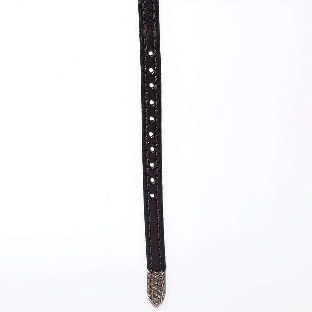 ADHTBR133 Hand tooled Genuine American Leather Hatband Unisex