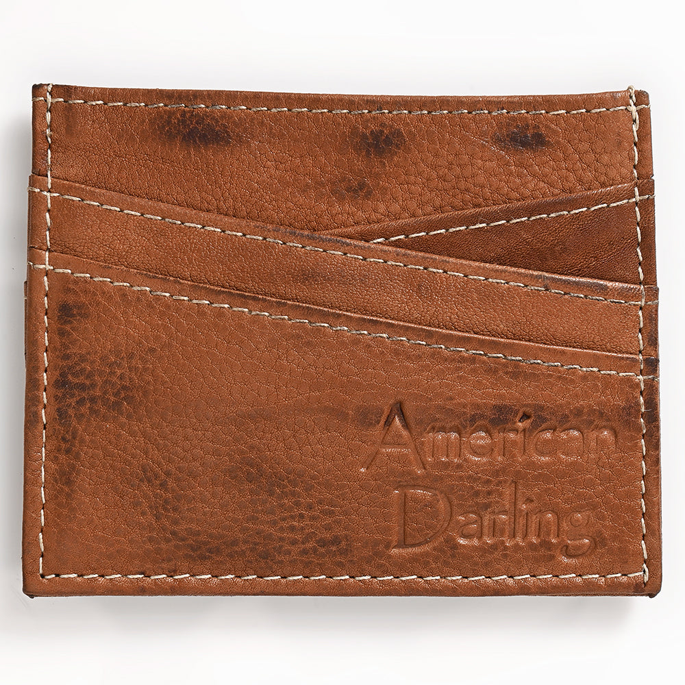ADCCM102 Slim Leather Card Holder - Minimalist Wallet for Everyday Carry