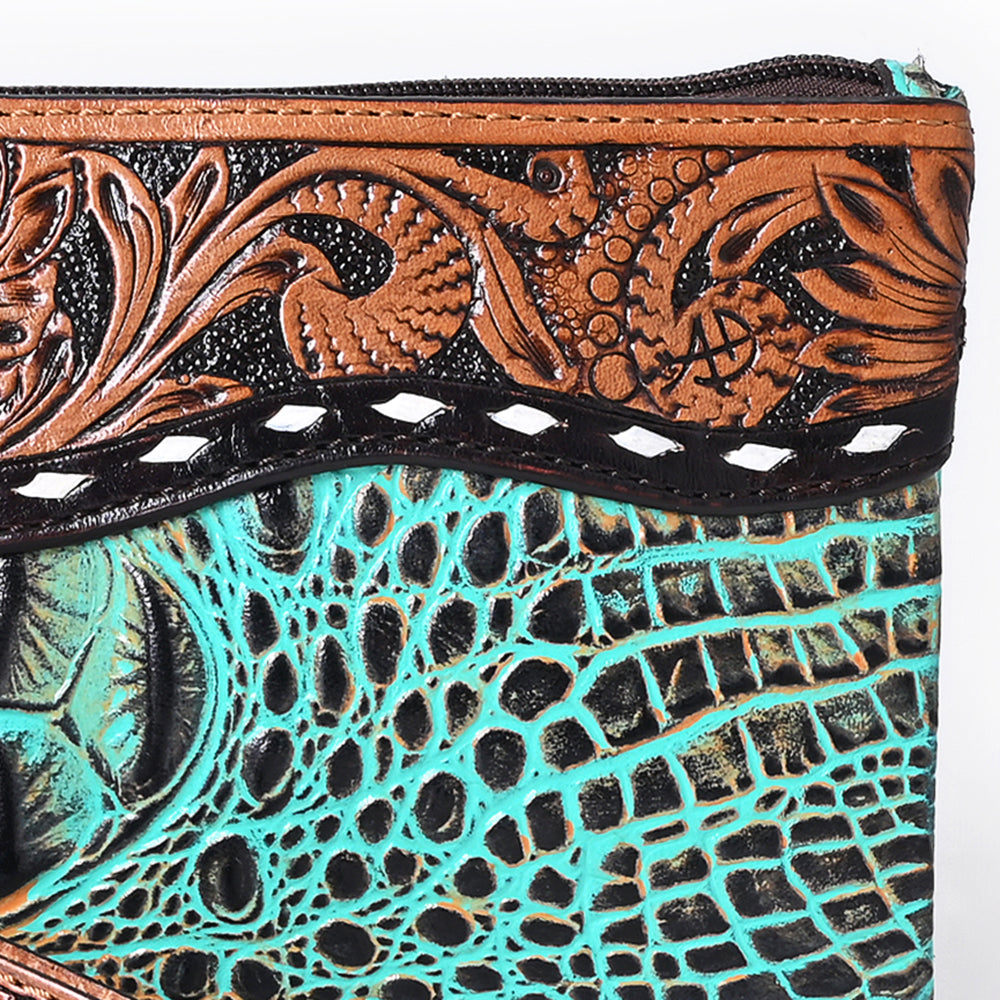ADBG1616 American Darling Western Leather Wristlet Bag with Hand-Tooled Detailing & Premium Craftsmanship