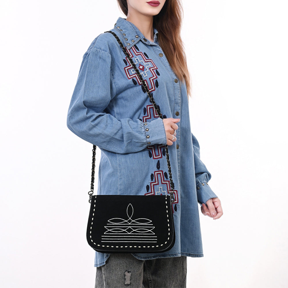 ADBG1626A Crossbody Genuine suede Genuine Western Leather Women Bag