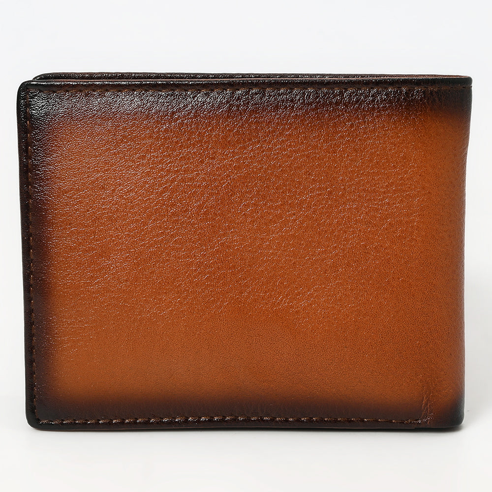 OHM120A Genuine Western Leather Bifold Wallet