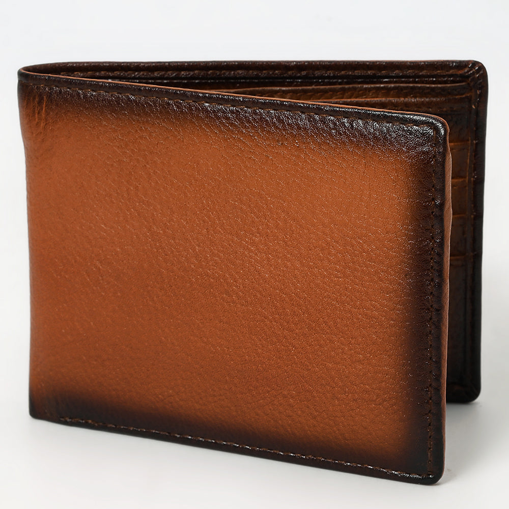 OHM120A Genuine Western Leather Bifold Wallet