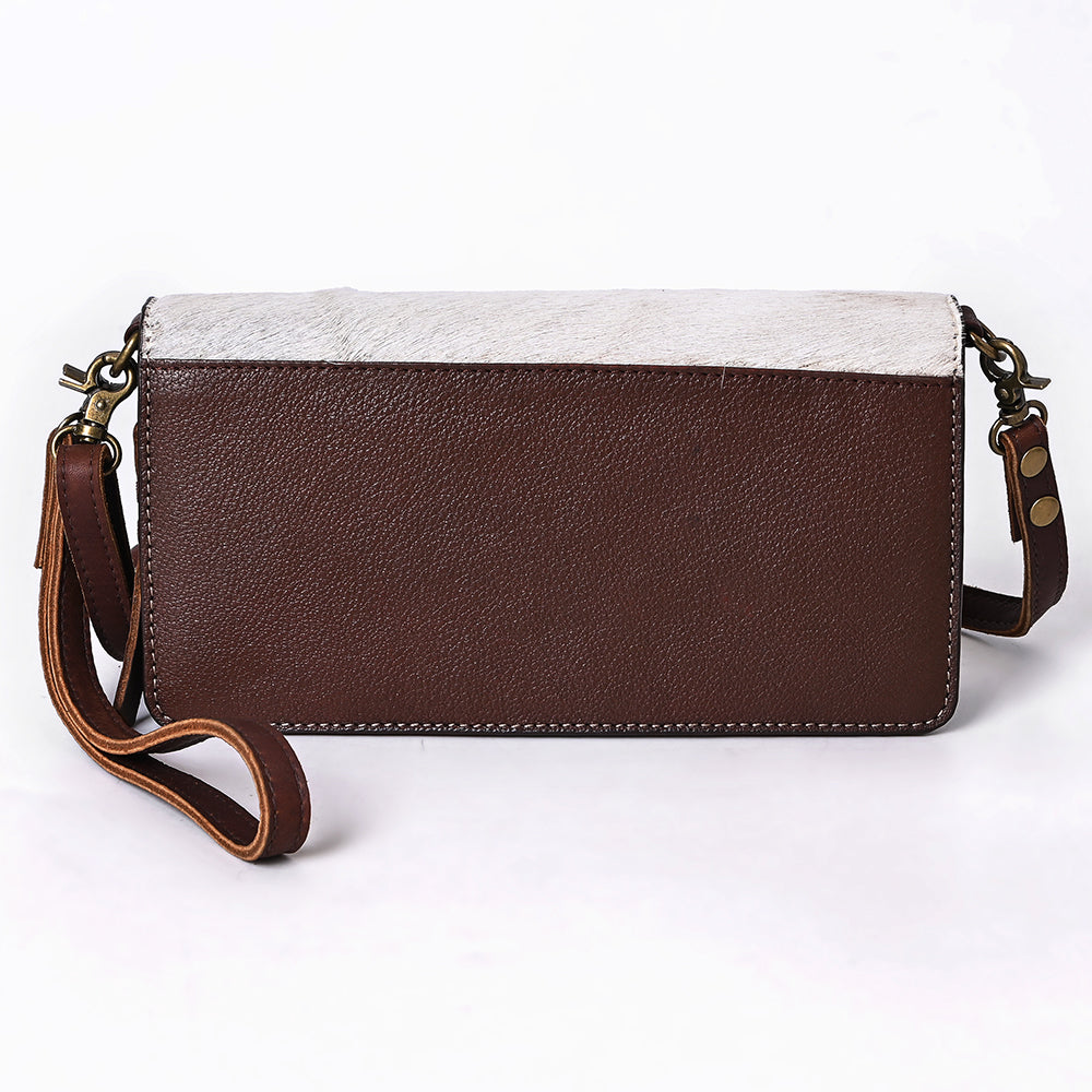 ADBGM169 Hair-On Leather Western Crossbody Purse with Western Scene