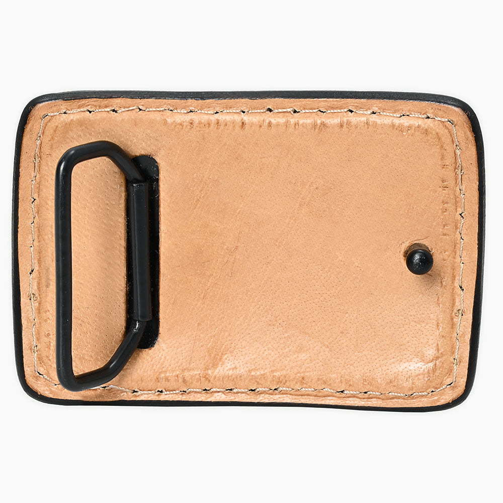 ADBLF158-BU Tooled Leather Card Holder - Pink Floral & Vine Design