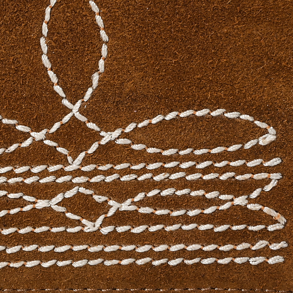 ADBGM529 Genuine suede Western Bifold Wallet - Embroidered Leather Mens Cowboy Wallet