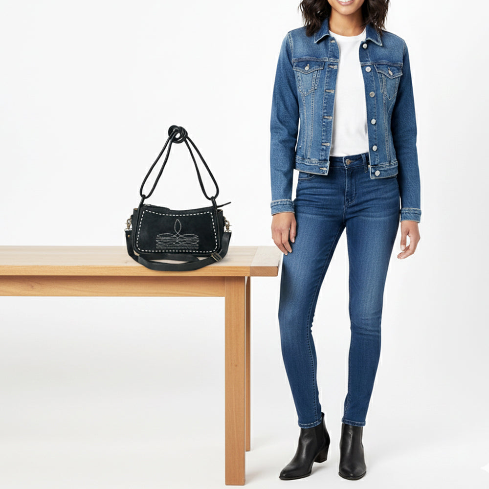 ADBGM528 Crossbody Genuine Suede Leather Women Bag