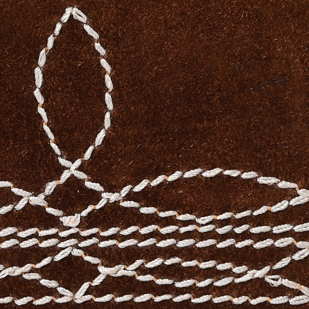 ADBGM529 Genuine suede Western Bifold Wallet - Embroidered Leather Mens Cowboy Wallet