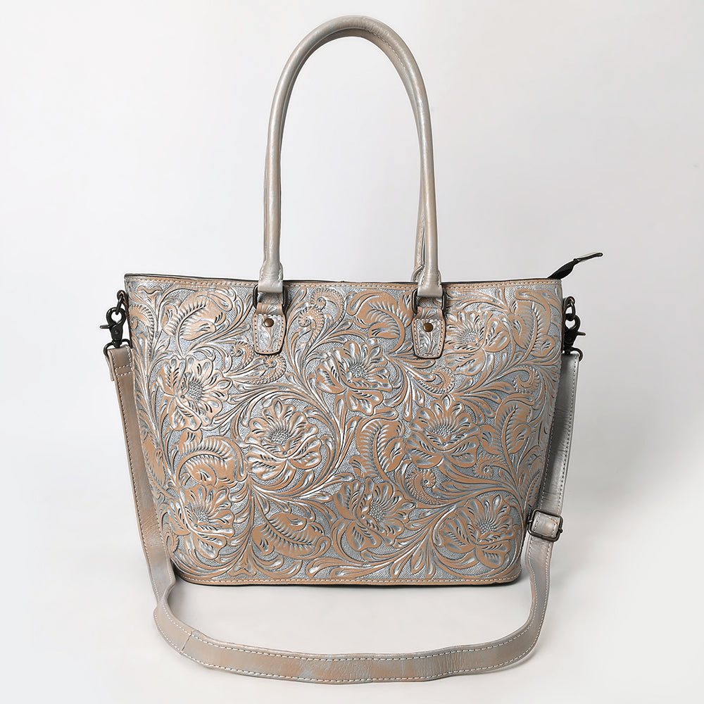 ADBG1519 American Darling Western Genuine Leather Tote Bag with Hand-Tooled Detailing - Premium Everyday Carry