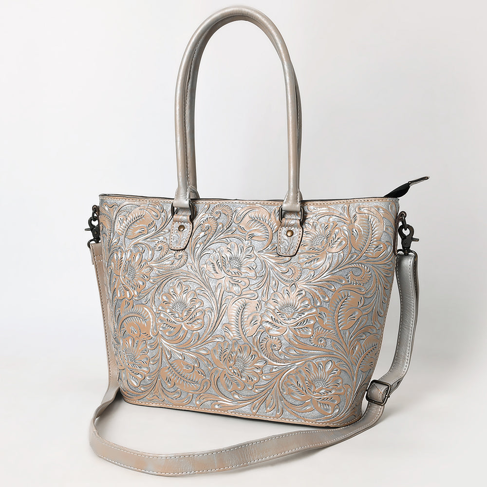 ADBG1519 American Darling Western Genuine Leather Tote Bag with Hand-Tooled Detailing - Premium Everyday Carry