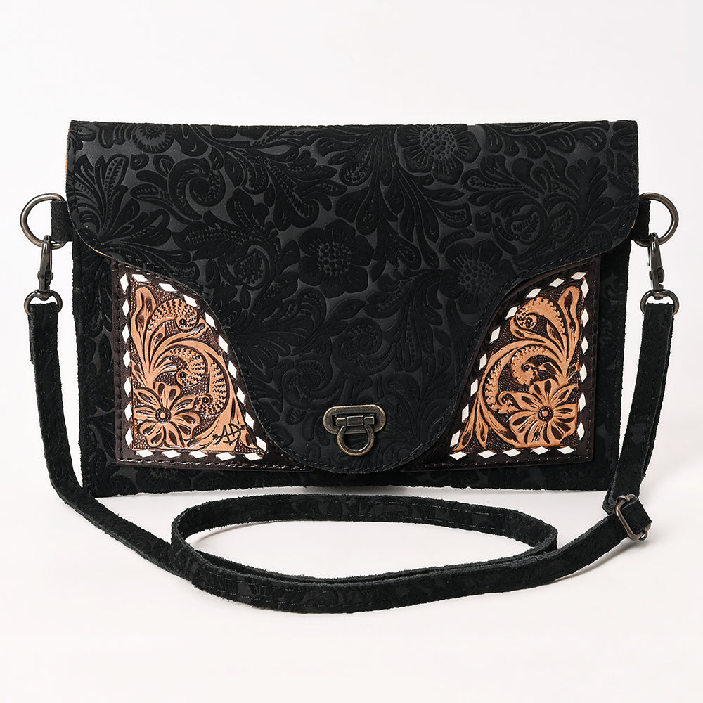 ADBG1641 Tooled Leather Crossbody - Western Handmade Bag by American Darling