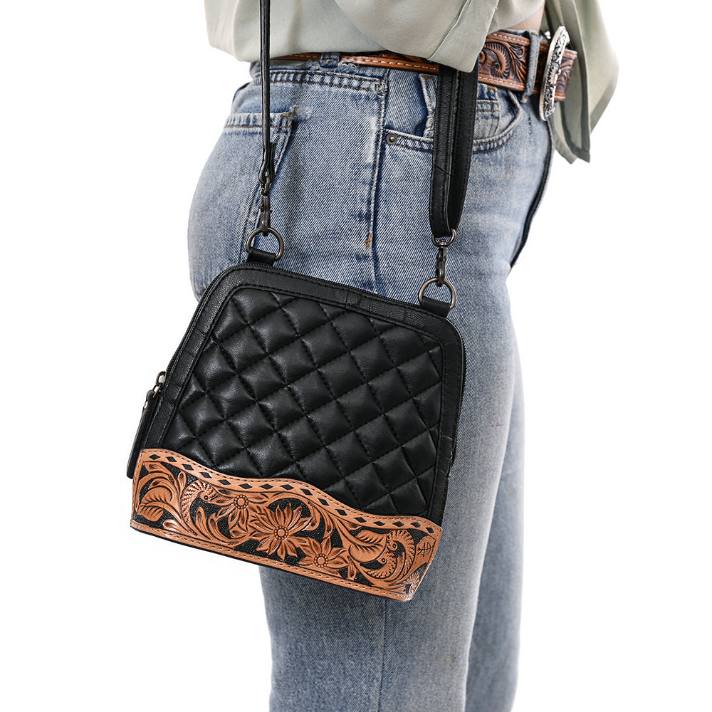 ADBG1679 Crossbody Hand Tooled Genuine Western Leather Women Bag